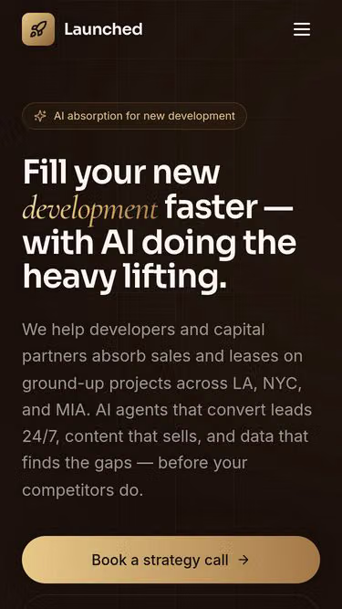 Screenshot of launched.company