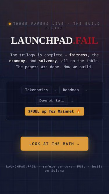 Screenshot of launchpad.fail