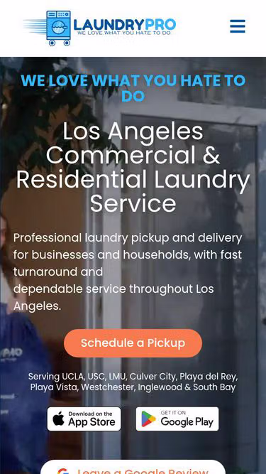 Screenshot of laundrypro.com