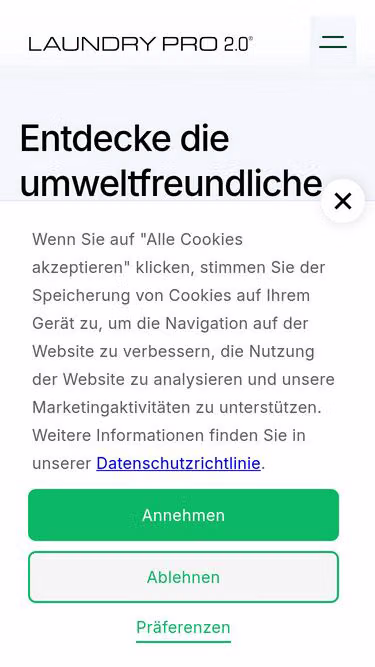 Screenshot of laundrypro.de