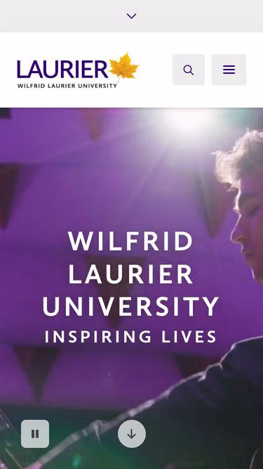 Screenshot of laurier.ca