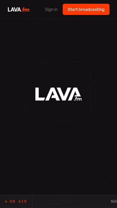 Screenshot of lava.fm