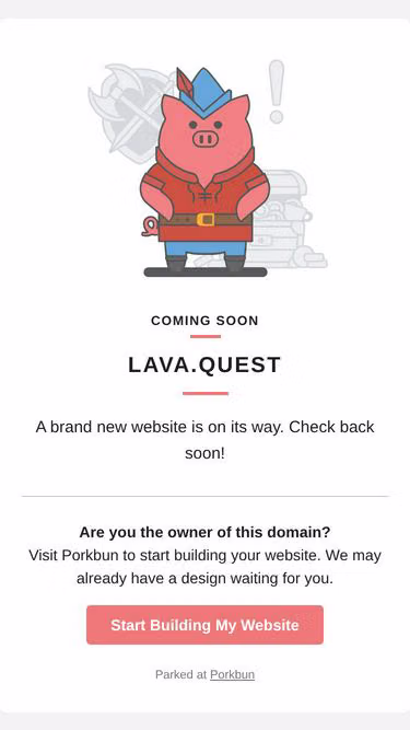 Screenshot of lava.quest