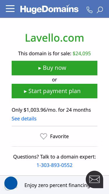Screenshot of lavello.com