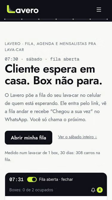 Screenshot of lavero.com.br