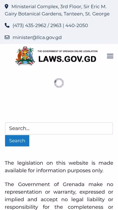Screenshot of laws.gov.gd