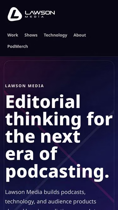 Screenshot of lawson.media