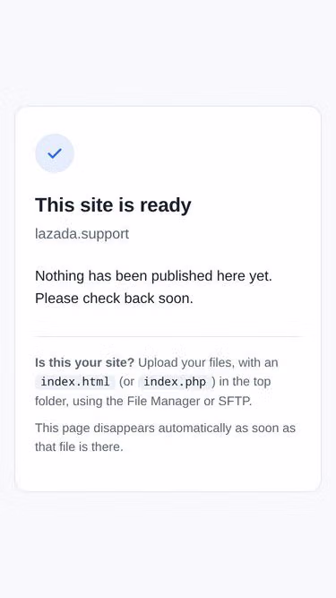 Screenshot of lazada.support