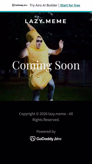Screenshot of lazy.meme