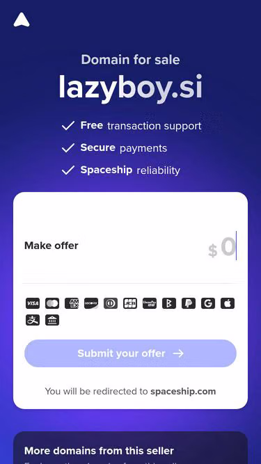 Screenshot of lazyboy.si