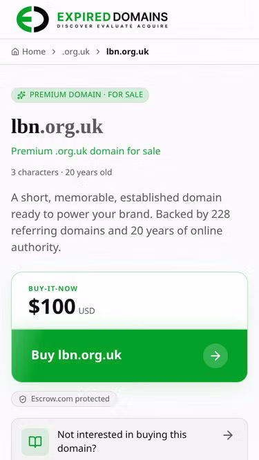 Screenshot of lbn.org.uk