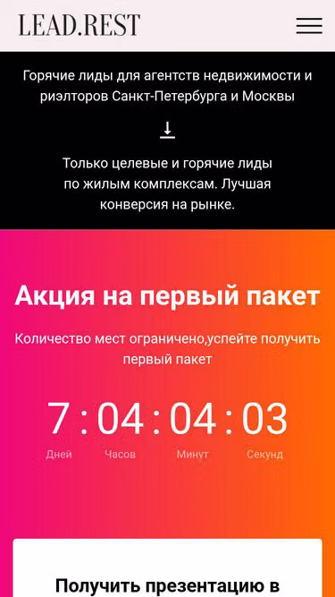 Screenshot of lead.rest