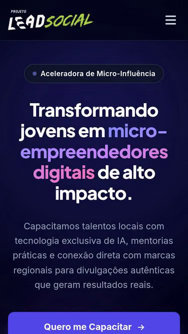 Screenshot of lead.social.br