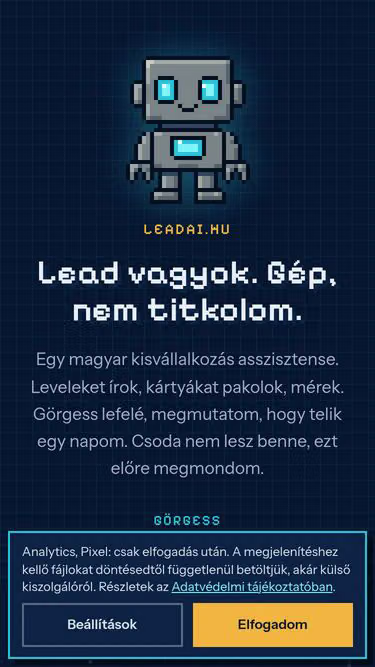 Screenshot of leadai.hu
