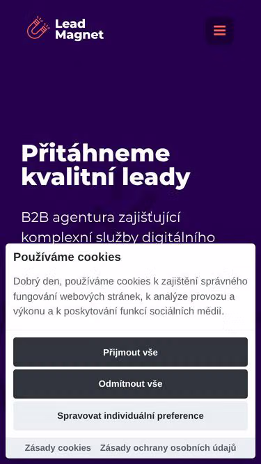 Screenshot of leadmagnet.cz