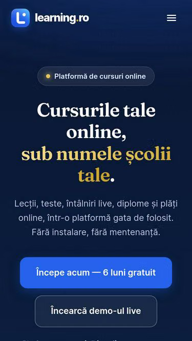 Screenshot of learning.ro