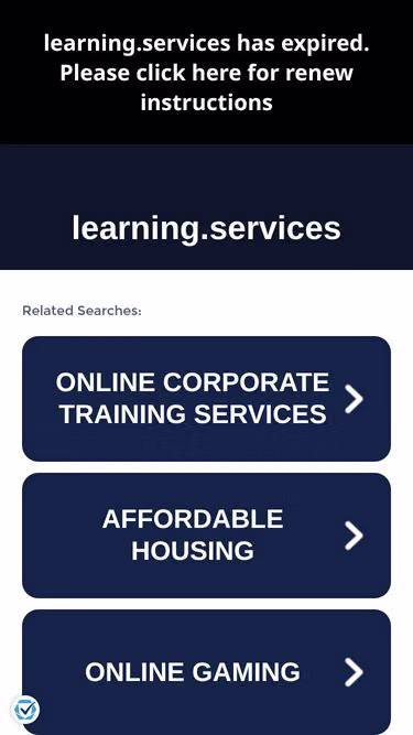 Screenshot of learning.services