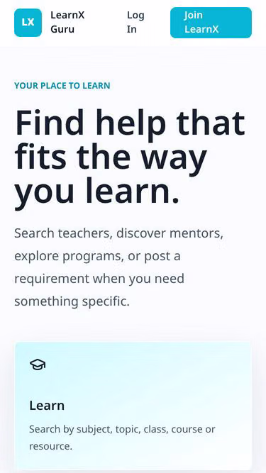 Screenshot of learnx.guru