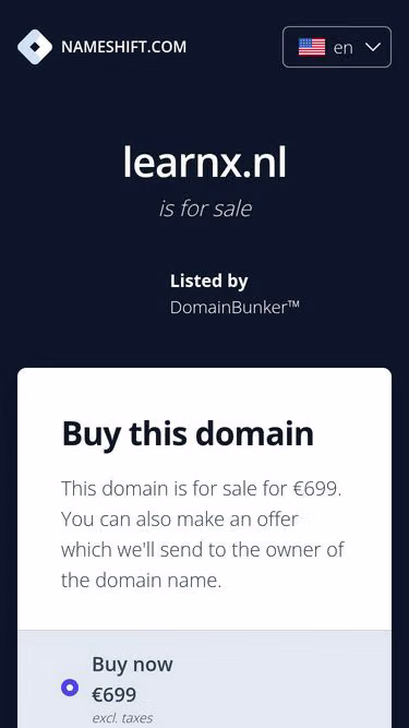 Screenshot of learnx.nl