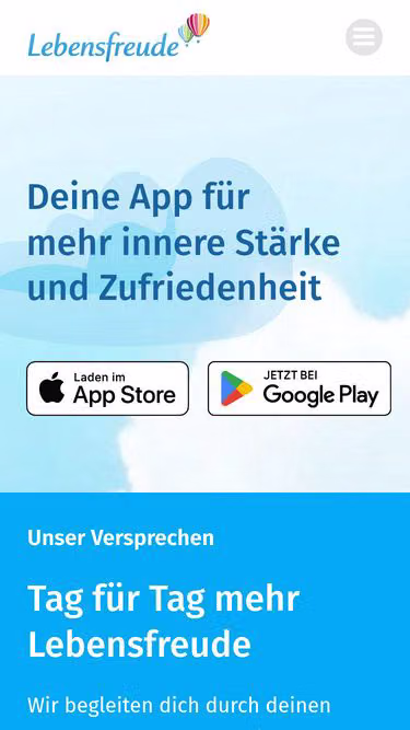 Screenshot of lebensfreude.app