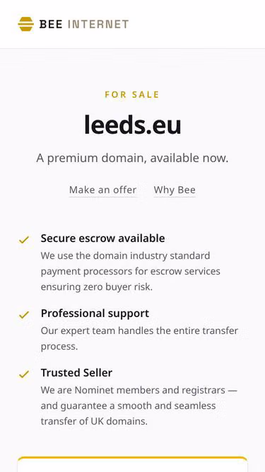 Screenshot of leeds.eu