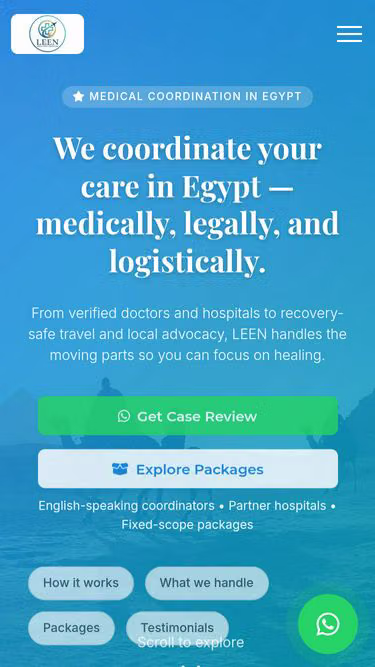 Screenshot of leen.care