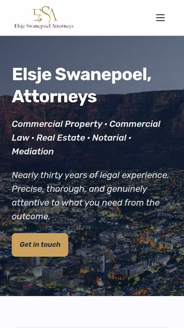 Screenshot of legals.co.za