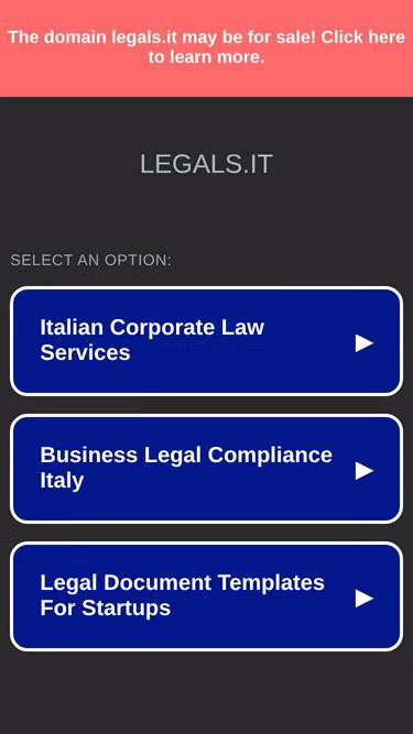 Screenshot of legals.it
