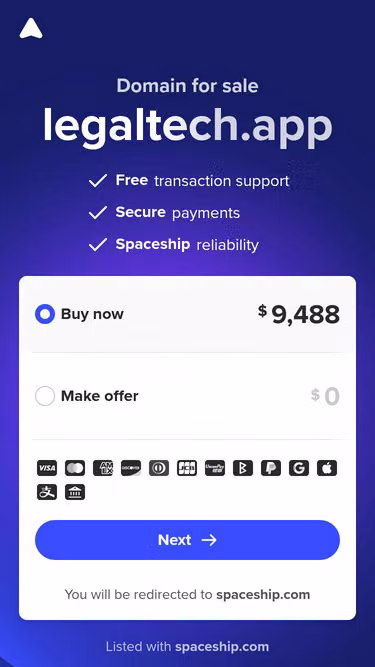 Screenshot of legaltech.app