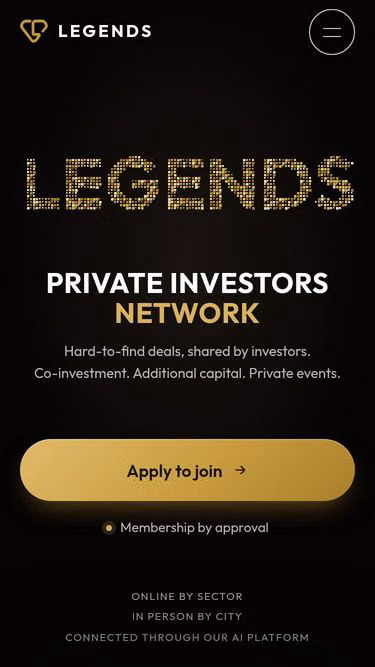 Screenshot of legends.app