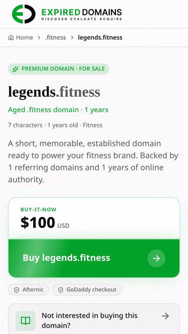 Screenshot of legends.fitness