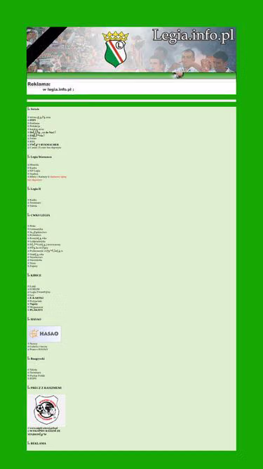 Screenshot of legia.info.pl