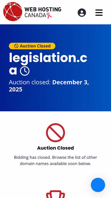 Screenshot of legislation.ca