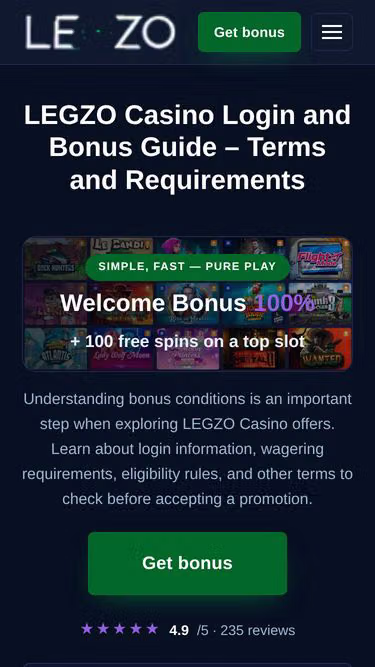 Screenshot of legzo.online