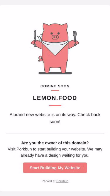 Screenshot of lemon.food