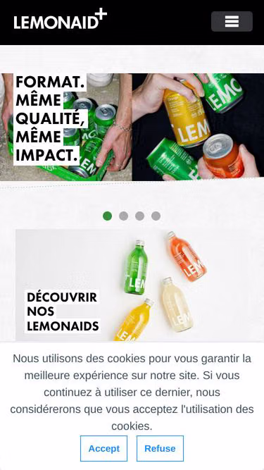 Screenshot of lemonaid.fr