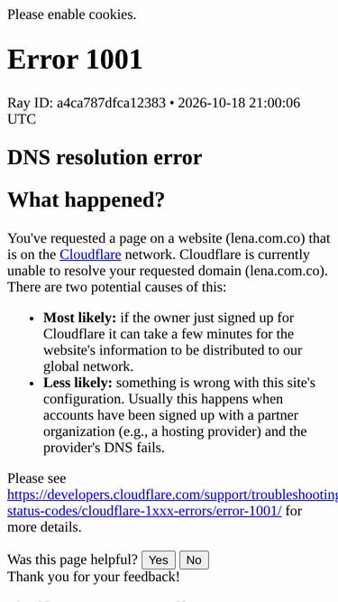 Screenshot of lena.com.co