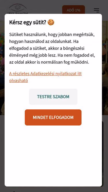 Screenshot of lena.hu