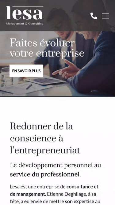 Screenshot of lesa.be