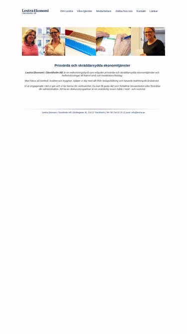 Screenshot of lestra.se