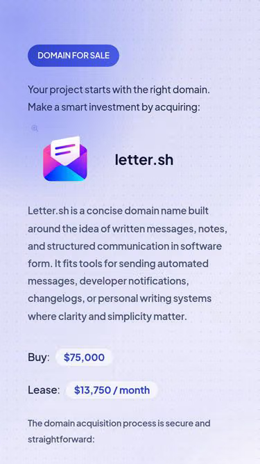Screenshot of letter.sh
