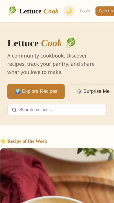Screenshot of lettuce.food