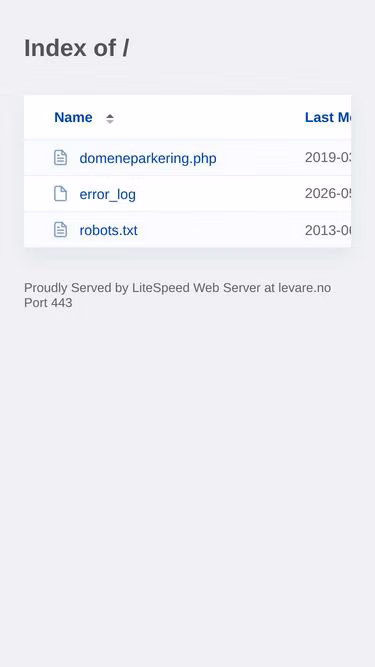 Screenshot of levare.no