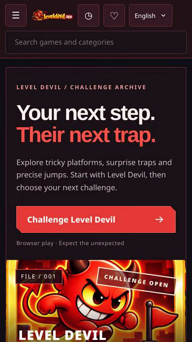Screenshot of leveldevil.app