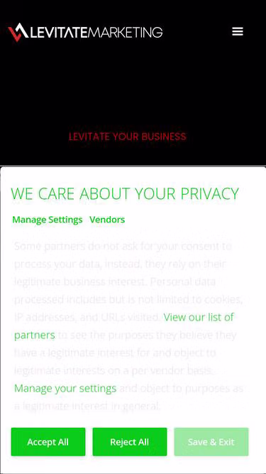 Screenshot of levitate.marketing
