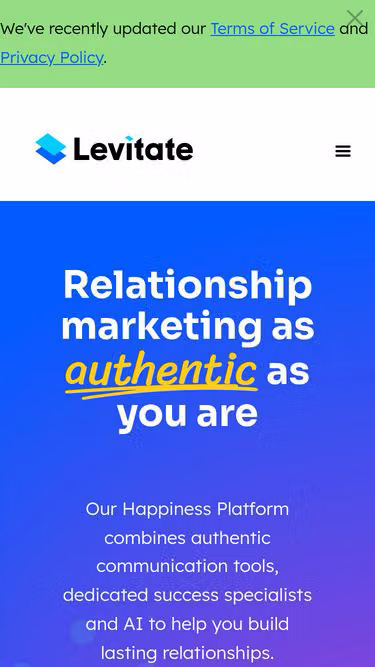 Screenshot of levitate.today