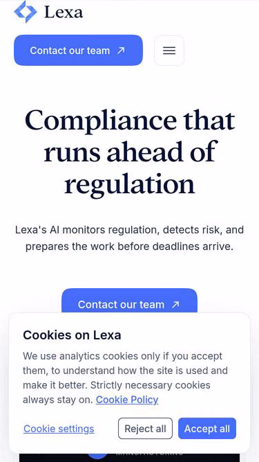 Screenshot of lexa.technology