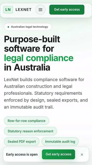 Screenshot of lexnet.com.au