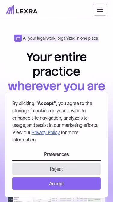 Screenshot of lexra.io