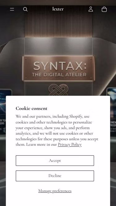 Screenshot of lexter.store